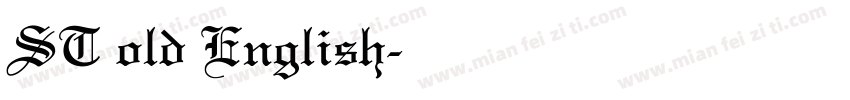 ST old English字体转换